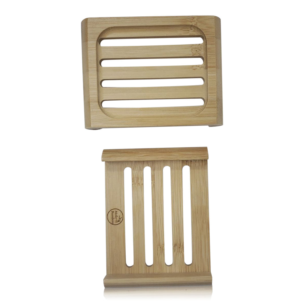 Bamboo Soap Dish Set of 2